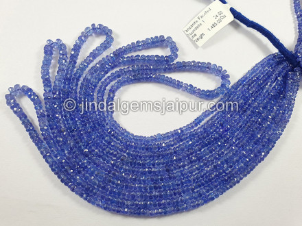 Tanzanite Faceted Roundelle Shape Beads