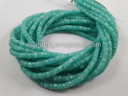 Amazonite Faceted Tyre Beads
