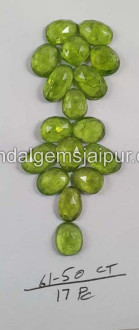 Peridot Rose Cut Slices