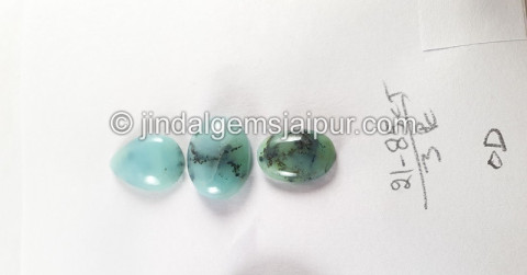 Peru Blue Opal Smooth Cabochons Peru Blue Opal Smooth Cabochons
