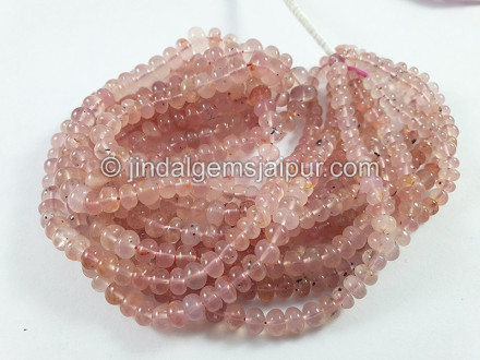 Rose Quartz Smooth Roundelle Shape Big Beads Rose Quartz Smooth Roundelle Shape Big Beads