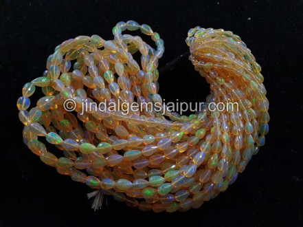Orange Ethiopian Opal Straight Drill Faceted Drop Beads Orange Ethiopian Opal Straight Drill Faceted Drop Beads