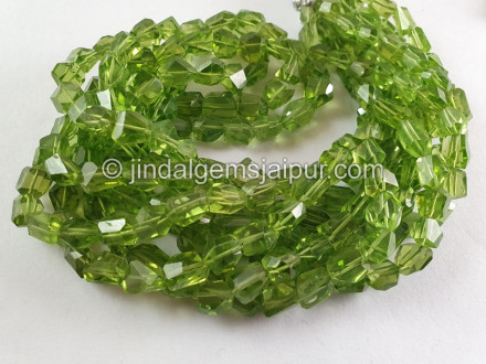 Peridot Fancy Cut Nuggets Beads