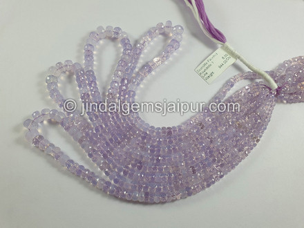 Scorolite Or Lavender Quartz Faceted Roundelle Shape Beads Scorolite Or Lavender Quartz Faceted Roundelle Shape Beads