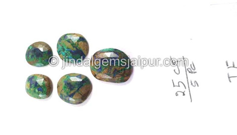 Azurite Malachite Rose Cut Slices