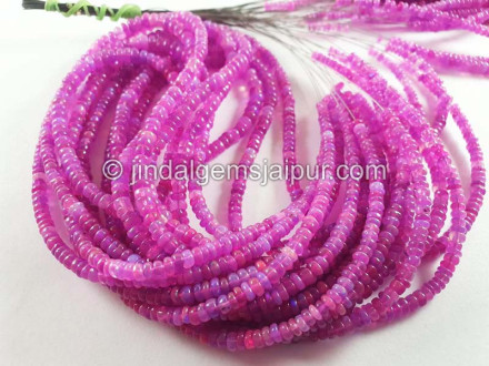 Purple Ethiopian Opal Smooth Roundelle Beads Purple Ethiopian Opal Smooth Roundelle Beads