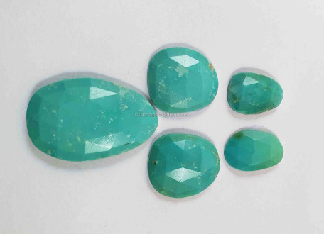 Turquoise Rose cut Slices