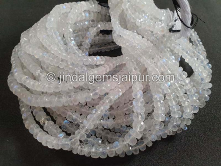 Rainbow Moonstone Far Faceted Roundelle Beads Rainbow Moonstone Far Faceted Roundelle Beads