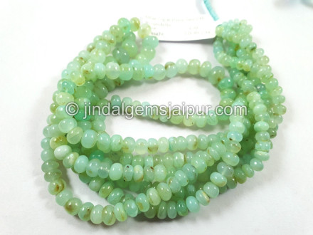 Natural Peruvian Blue Opal Smooth Roundelle Beads Natural Peruvian Blue Opal Smooth Roundelle Beads