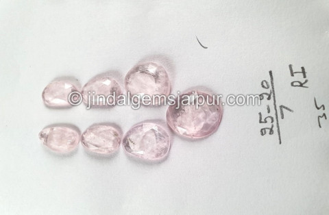 Morganite Rose Cut Slices