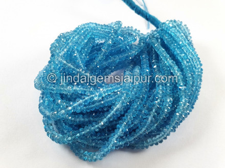 Swiss Blue Topaz Faceted Roundelle Beads Swiss Blue Topaz Faceted Roundelle Beads