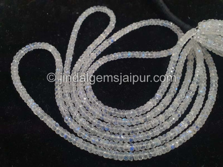Rainbow Moonstone Faceted Roundelle Beads Rainbow Moonstone Faceted Roundelle Beads
