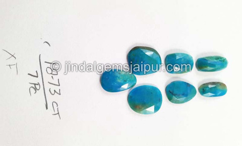 Blue Opalina Rose Cut Slices