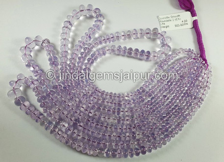 Scorolite Or Lavender Quartz Smooth Roundelle Shape Beads