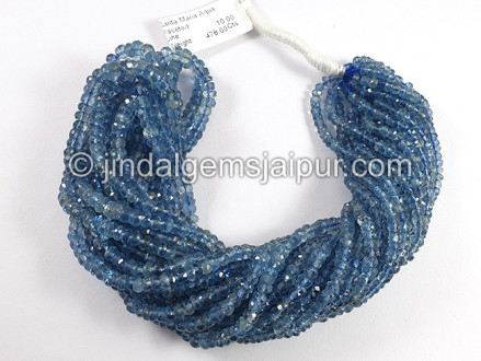 Santa Maria Aquamarine Faceted Roundelle Shape Beads