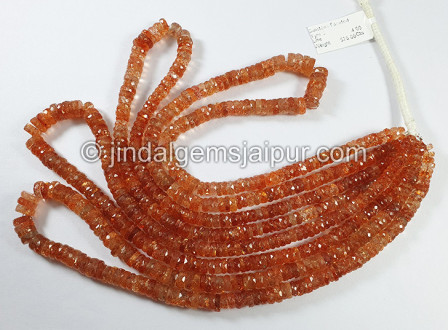 Sunstone Faceted Tyre Shape Beads