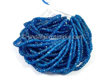 Neon Apatite Faceted Roundelle Shape Beads Neon Apatite Faceted Roundelle Shape Beads