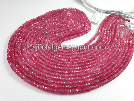 Pink Spinal Shaded Faceted Roundelle Shape Beads Pink Spinal Shaded Faceted Roundelle Shape Beads