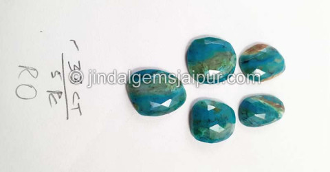 Blue Opalina Rose Cut Slices