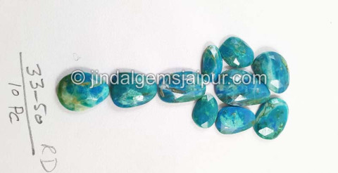 Blue Opalina Rose Cut Slices