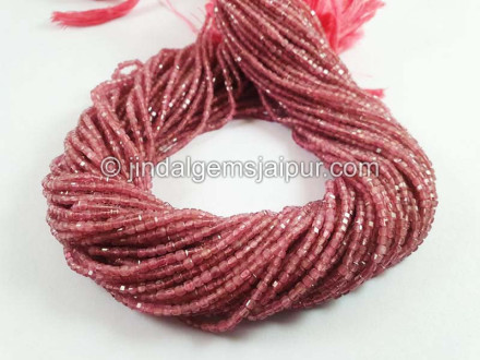 Pink Tourmaline Micro Cut Faceted Cube Beads Pink Tourmaline Micro Cut Faceted Cube Beads