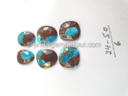Copper Lava Mohave Turquoise Rose Cut Slices