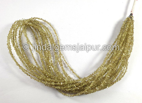 Cream Yellow Double Terminated Diamond Quartz Beads
