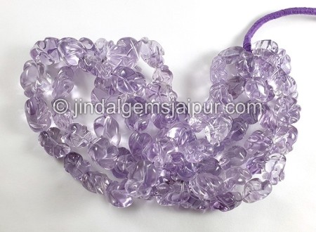 Pink Amethyst Smooth Irregular Mughal Nuggets Beads