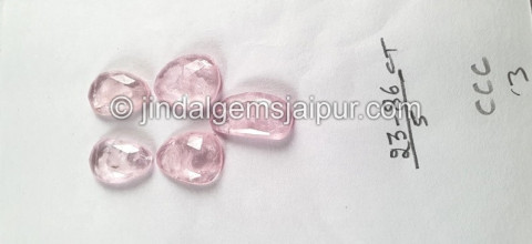 Morganite Rose Cut Slices Morganite Rose Cut Slices