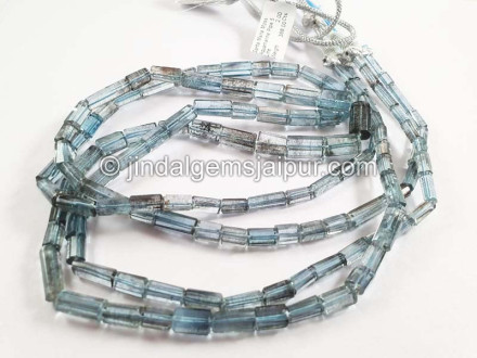 Santa Maria Moss Aquamarine Pipe Shape Beads Santa Maria Moss Aquamarine Pipe Shape Beads
