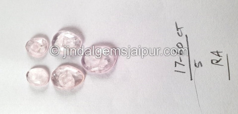 Morganite Rose Cut Slices
