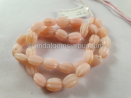 Pink Opal Carved Nuggets Beads Pink Opal Carved Nuggets Beads