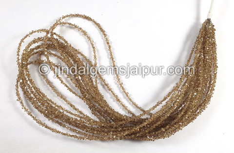 Light Brown Double Terminated Diamond Quartz Beads