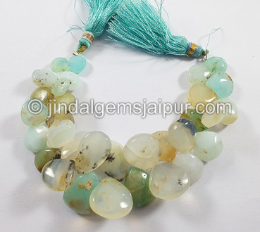 Natural Peruvian Opal Smoooth Heart & Pear Shape Beads Natural Peruvian Opal Smoooth Heart & Pear Shape Beads