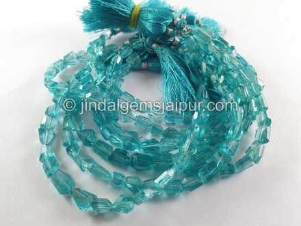 Greenish Blue Apatite Faceted Nuggets Beads Greenish Blue Apatite Faceted Nuggets Beads