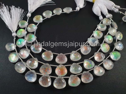 White Abalone Crystal Big Doublet Faceted Heart Beads White Abalone Crystal Big Doublet Faceted Heart Beads