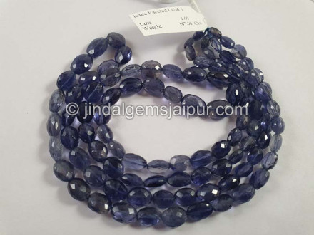 Iolite Faceted Oval Beads