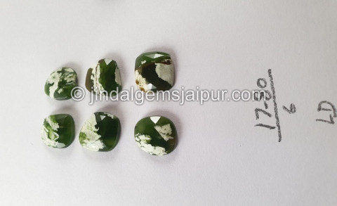 Chrome Chalcedony Rose Cut Slices Chrome Chalcedony Rose Cut Slices