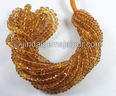 Madeira Citrine Faceted Roundelle Shape Beads