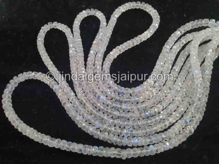 Rainbow Moonstone Faceted Roundelle Shape Beads Rainbow Moonstone Faceted Roundelle Shape Beads