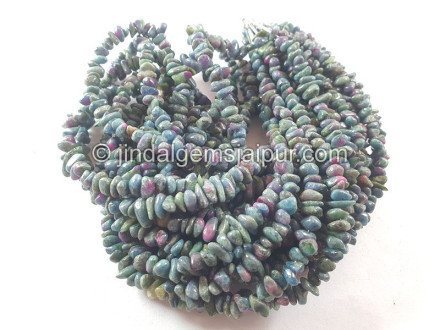 Ruby Fuchsite Smooth Chips Beads