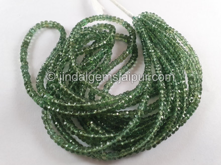 Green Apatite Small Faceted Roundelle Beads Green Apatite Small Faceted Roundelle Beads