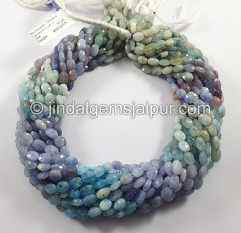 Hackmanite Shaded Faceted Oval Shape Beads Hackmanite Shaded Faceted Oval Shape Beads