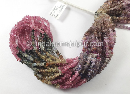 Multi Sapphire Smooth Chips Beads