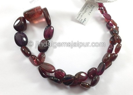 Rubellite Tourmaline Smooth Nuggets Shape Beads