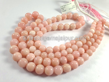 Pink Opal Smooth Round Ball Shape Beads Pink Opal Smooth Round Ball Shape Beads