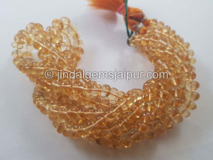 Citrine Big Smooth Roundelle Beads