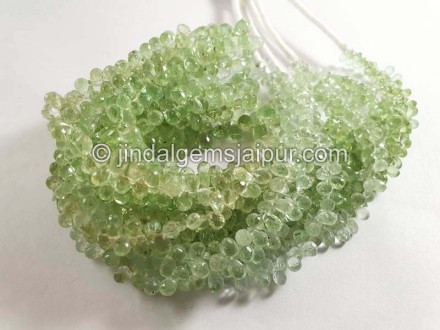 Light Basil Green Tourmaline Faceted Drops Shape Beads Light Basil Green Tourmaline Faceted Drops Shape Beads