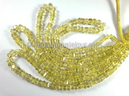 Lemon Quartz Irregular Roundelle Shape Beads