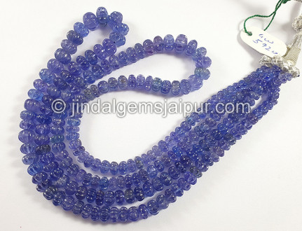 Tanzanite Carved Pumpkin Shape Beads Tanzanite Carved Pumpkin Shape Beads
